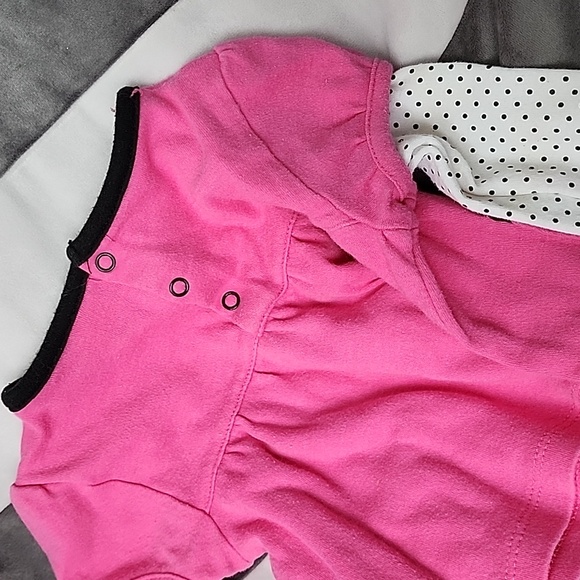 Cutie pie 6-9m 100% cotton pink and black top - Picture 3 of 3